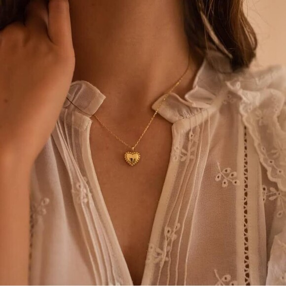 Puffy Heart Necklace Everyday Mama Necklace To My Daughter Necklace Sister Gift - Picture 1 of 4